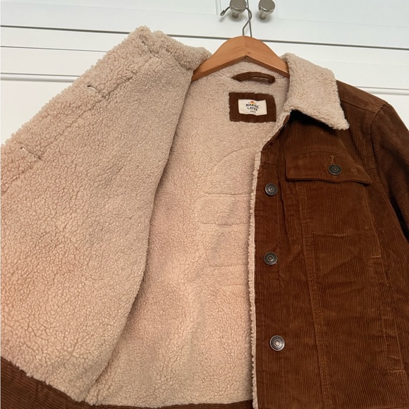 Marine Layer Brown Corduroy with Cream Sherpa - Picture 2 of 4